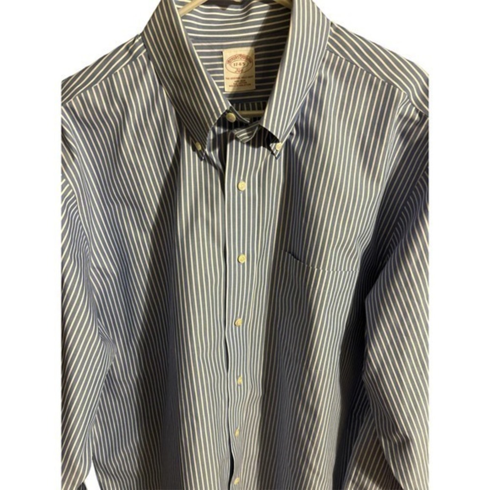 Mens Brooks brothers‎ 346 striped dress shirt 17-4/5